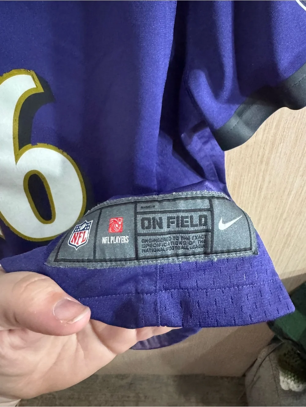 Women’s Nike NFL Purple Gold On Field Baltimore Ravens Jersey #16 Wallace XXL